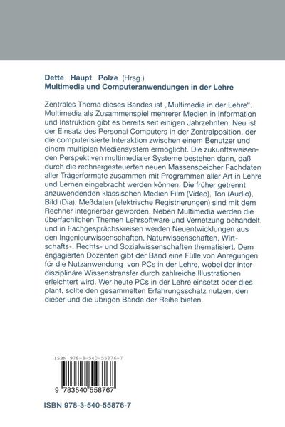 Produktbild: Multimedia und Computeranwendungen in der Lehre