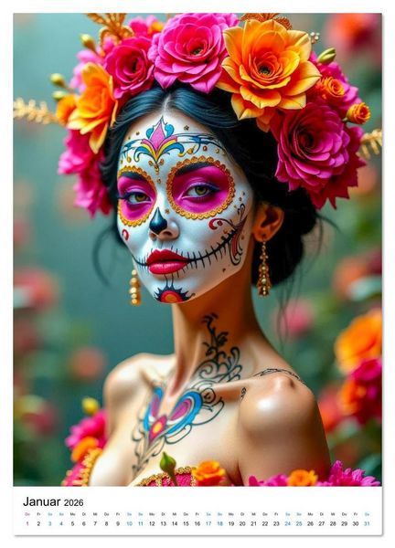 Produktbild: La Catrina - Poesie der Verg&auml;nglichkeit (Wandkalender 2026 DIN A3 hoch), CALVENDO Monatskalender