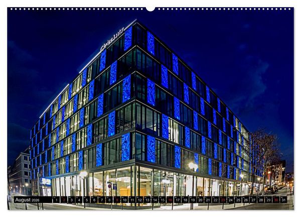 Produktbild: Stuttgart - Blue City Lights (Wandkalender 2026 DIN A2 quer), CALVENDO Monatskalender