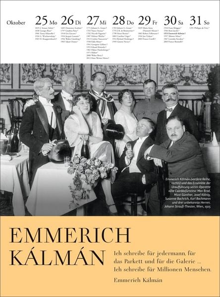 Produktbild: Der Musik Kalender Wochenkalender 2027