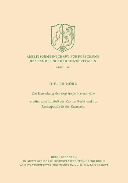 Produktbild: Die Entstehung der longi temporis praescriptio