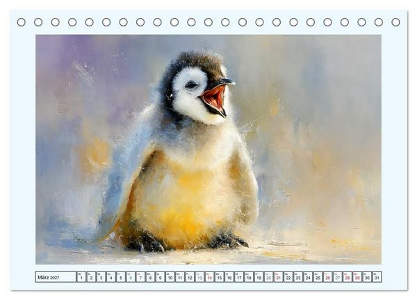 Produktbild: Pinguine. Momente im ewigen Eis (Tischkalender 2027 DIN A5 quer), CALVENDO Monatskalender