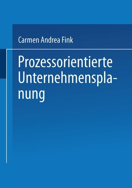 Produktbild: Prozessorientierte Unternehmensplanung