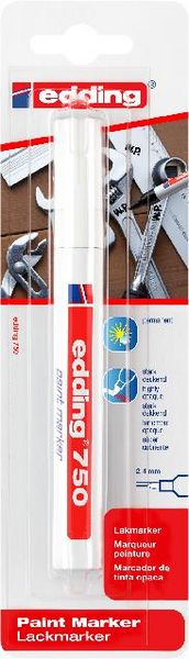 Produktbild: Edding 750 Paint Marker 4-750-1-4049 Lackmarker Wei&szlig; 2 mm, 4mm