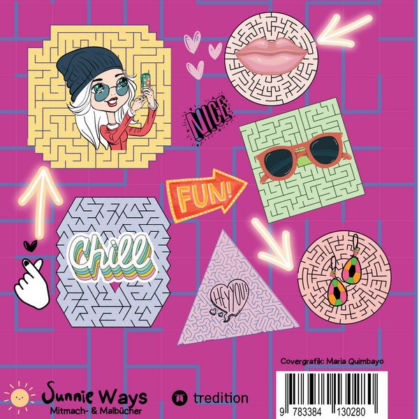 Produktbild: R&auml;tselbuch f&uuml;r M&auml;dchen Labyrinthe Cooles Mitmachbuch f&uuml;r clevere M&auml;dels Tweens Kinder R&auml;tselbuch Entspannung Anti-Stress Gehirntraining Geschenkidee V