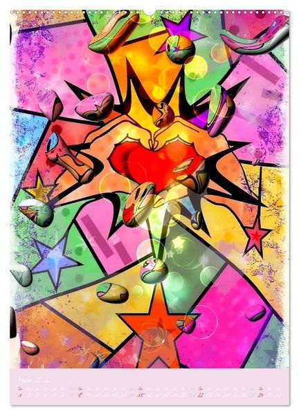 Produktbild: Willkommen in der Welt von Nico&acute;s Pop Art (hochwertiger Premium Wandkalender 2026 DIN A2 hoch), Kunstdruck in Hochglanz