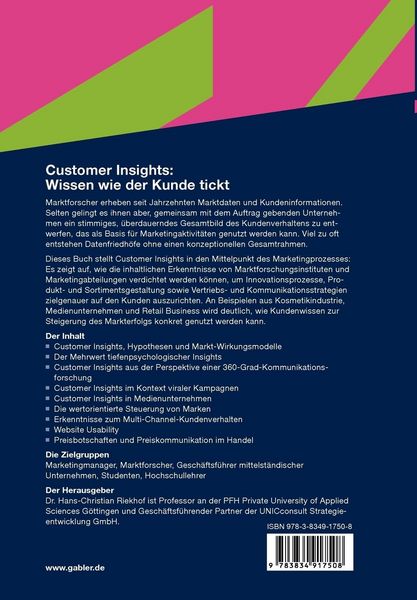 Produktbild: Customer Insights: Wissen wie der Kunde tickt