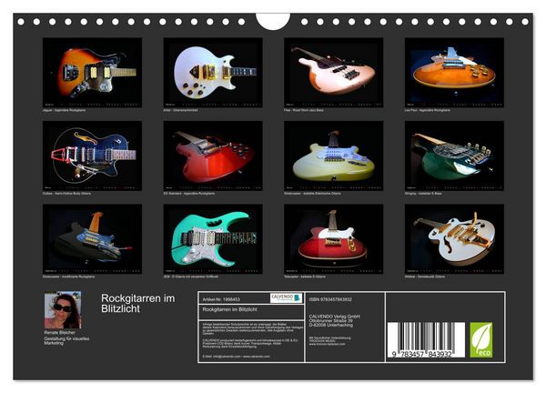 Produktbild: Rockgitarren im Blitzlicht (Wandkalender 2026 DIN A4 quer), CALVENDO Monatskalender