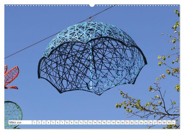Produktbild: Umbrella Skies - Farbenfrohe Schirme (hochwertiger Premium Wandkalender 2026 DIN A2 quer), Kunstdruck in Hochglanz