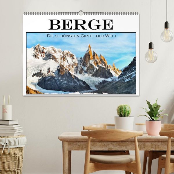 Produktbild: Berge - Die sch&ouml;nsten Gipfel der Welt (Wandkalender 2026 DIN A2 quer), CALVENDO Monatskalender