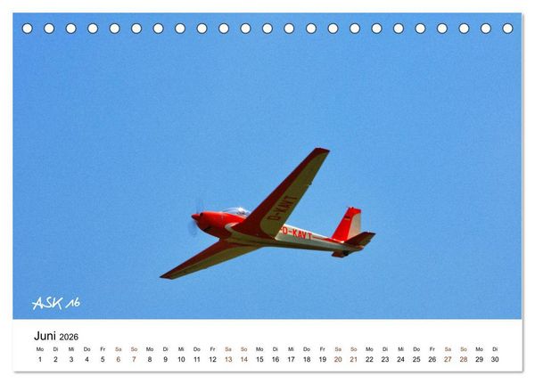 Produktbild: Faszination Kunst- und Segelflug (Tischkalender 2026 DIN A5 quer), CALVENDO Monatskalender