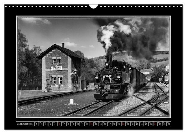 Produktbild: Unter Dampf - Mit der Pre&szlig;nitztalbahn durchs Erzgebirge (Wandkalender 2026 DIN A3 quer), CALVENDO Monatskalender