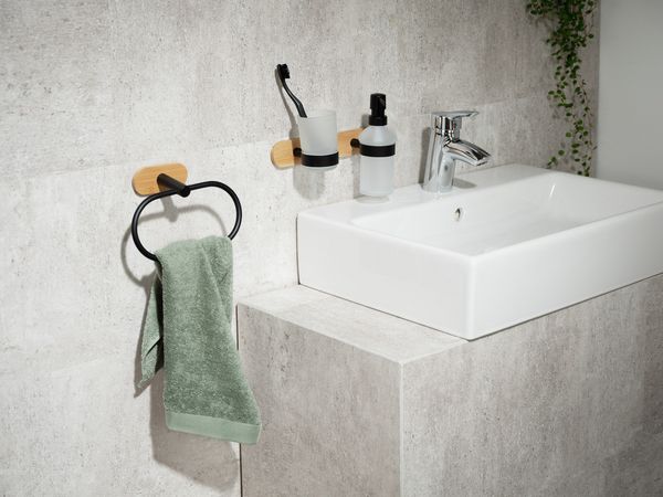 Produktbild: Turbo-Loc&reg; Zahnputzbecher Mod. Orea Uno Bamboo, Befestigen ohne bohren