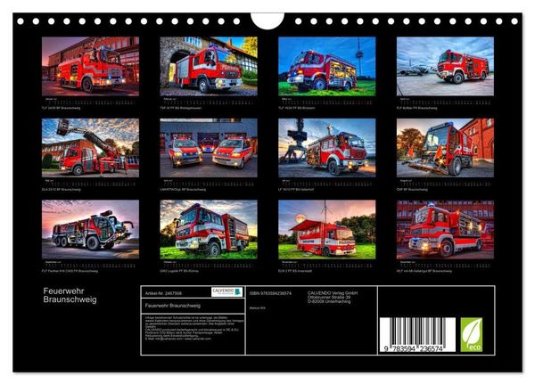 Produktbild: Feuerwehr Braunschweig (Wandkalender 2027 DIN A4 quer), CALVENDO Monatskalender