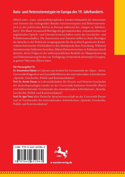 Produktbild: Auto- und Heterostereotypie im Europa des 19. Jahrhunderts