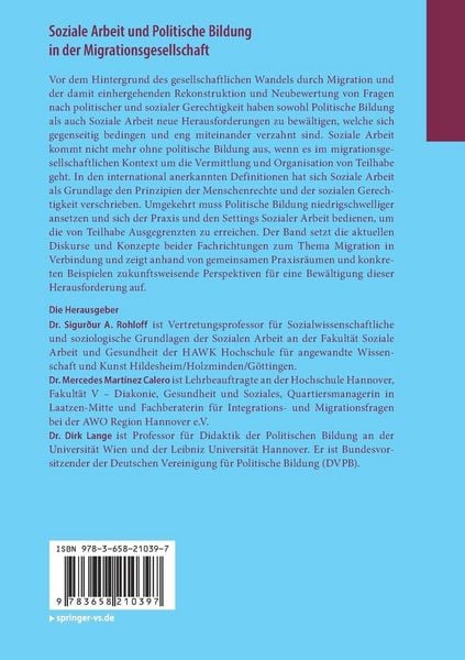 Produktbild: Soziale Arbeit und Politische Bildung in der Migrationsgesellschaft