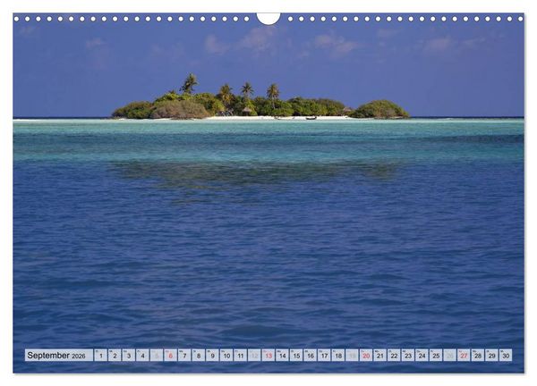 Produktbild: MALEDIVEN (Wandkalender 2026 DIN A3 quer), CALVENDO Monatskalender