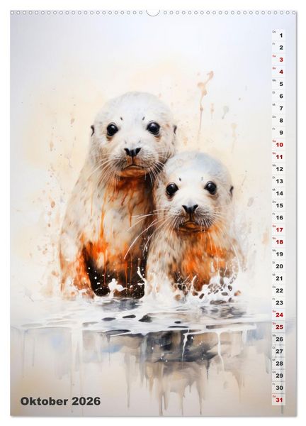 Produktbild: Niedliche Tierfamilien (Wandkalender 2026 DIN A2 hoch), CALVENDO Monatskalender