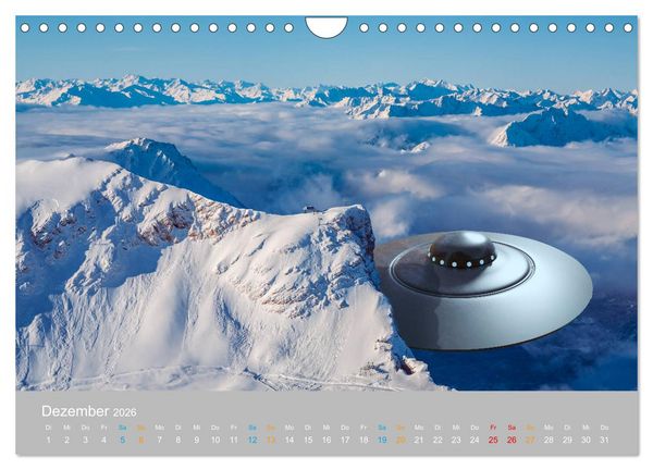 Produktbild: Fantastisch und surreal - unbekannte Flugobjekte (Wandkalender 2026 DIN A4 quer), CALVENDO Monatskalender