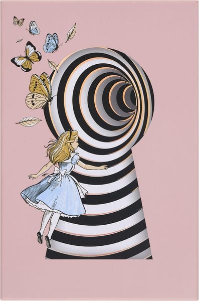 Produktbild: Moleskine Alice im Wunderland Notizbuch limitierte Ausgabe, L/A5, liniert, fester Einband, wiederverwendbare thematische Box