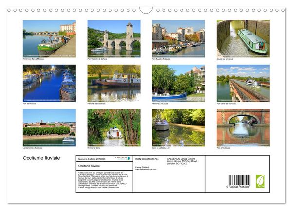 Produktbild: Occitanie fluviale (Calendrier mural 2026 DIN A3 vertical), CALVENDO calendrier mensuel