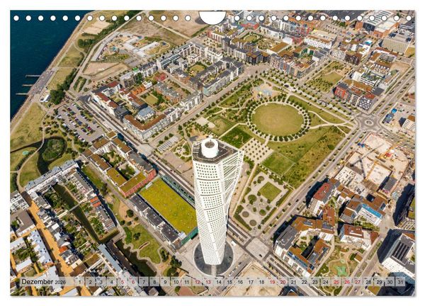 Produktbild: Malm&ouml; von oben (Wandkalender 2026 DIN A4 quer), CALVENDO Monatskalender