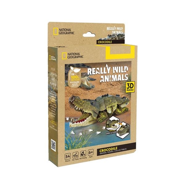 Produktbild: CUBICFUN - 3D Puzzle Krokodil 54 Teile