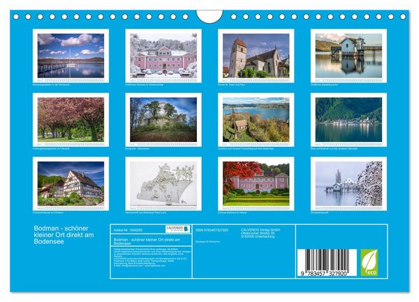 Produktbild: Bodman - sch&ouml;ner kleiner Ort direkt am Bodensee (Wandkalender 2026 DIN A4 quer), CALVENDO Monatskalender