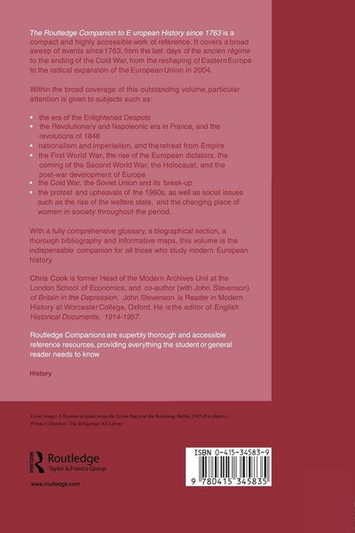 Produktbild: The Routledge Companion to Modern European History Since 1763