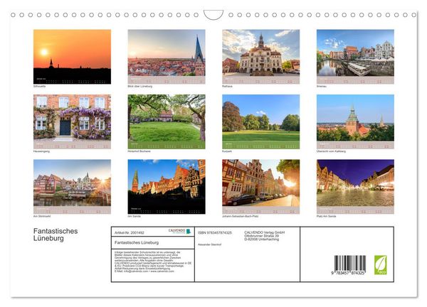 Produktbild: Fantastisches L&uuml;neburg (Wandkalender 2026 DIN A3 quer), CALVENDO Monatskalender