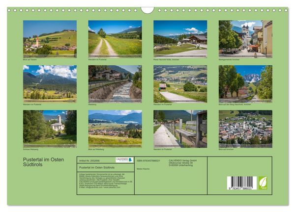 Produktbild: Pustertal im Osten S&uuml;dtirols (Wandkalender 2026 DIN A3 quer), CALVENDO Monatskalender