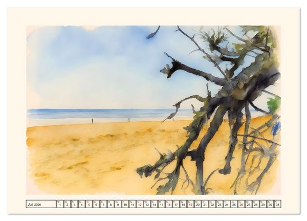 Produktbild: LANGEOOG Insel im Wattenmeer (Wandkalender 2026 DIN A3 quer), CALVENDO Monatskalender