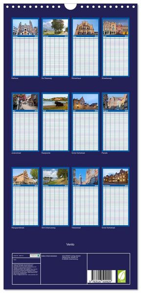 Produktbild: Familienplaner 2026 - Venlo mit 5 Spalten (Wandkalender, 21 x 45 cm) CALVENDO