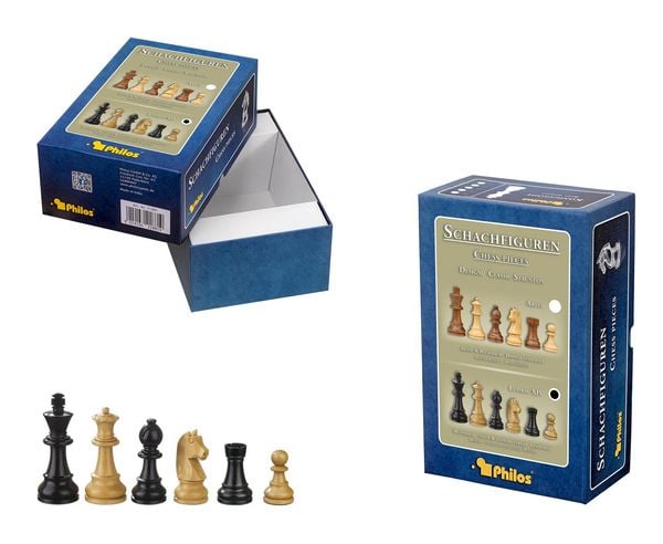 Produktbild: Schachfiguren Ludwig NIV, K&ouml;nigsh&ouml;he 65 mm, gewichtet, Setup Box