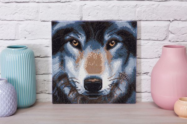 Howling Wolves Framed Crystal Art Kit 30x30cm – Craft Buddy