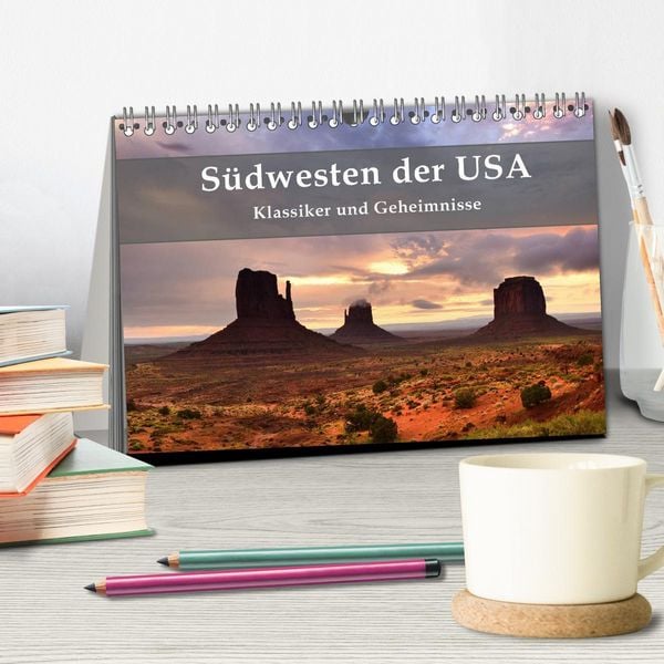 Produktbild: S&uuml;dwesten der USA - Klassiker und Geheimnisse (Tischkalender 2026 DIN A5 quer), CALVENDO Monatskalender