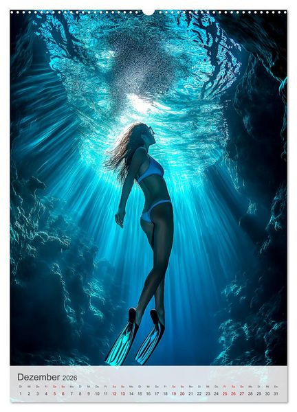 Produktbild: Diving Queens (hochwertiger Premium Wandkalender 2026 DIN A2 hoch), Kunstdruck in Hochglanz