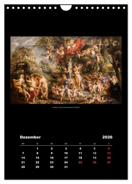 Produktbild: Peter Paul Rubens - Rubens (Wandkalender 2026 DIN A4 hoch), CALVENDO Monatskalender
