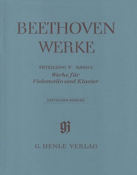 Produktbild: Ludwig van Beethoven - Abt. 5, Bd. 3 | Werke f&uuml;r Violoncello und Klavier