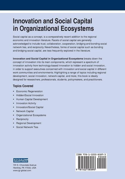 Produktbild: Innovation and Social Capital in Organizational Ecosystems