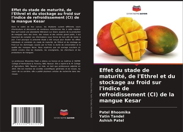 Produktbild: Effet du stade de maturit&eacute;, de l'Ethrel et du stockage au froid sur l'indice de refroidissement (CI) de la mangue Kesar