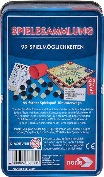 Produktbild: 99iger-Spielesammlung in Metallbox