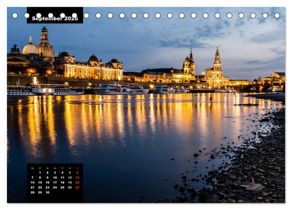 Produktbild: City Lights - Lichter der Nacht (Tischkalender 2026 DIN A5 quer), CALVENDO Monatskalender
