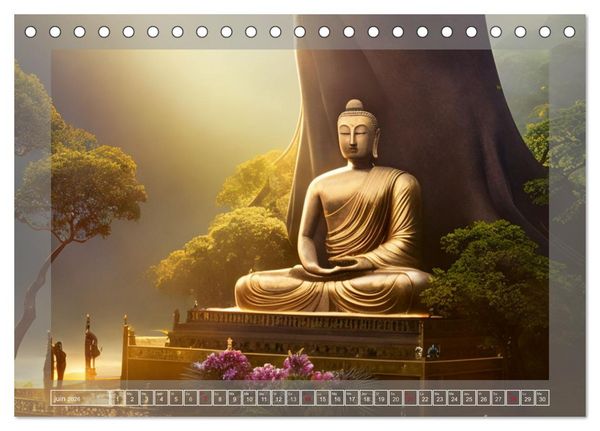 Produktbild: M&eacute;ditation Le chemin vers la s&eacute;r&eacute;nit&eacute; (Calendrier de bureau 2026 DIN A5 vertical), CALVENDO calendrier mensuel