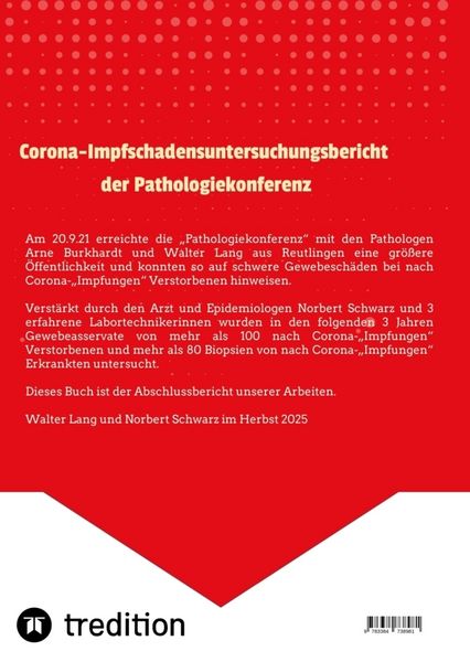 Produktbild: Corona-Impfschadensuntersuchungsbericht der Pathologiekonferenz