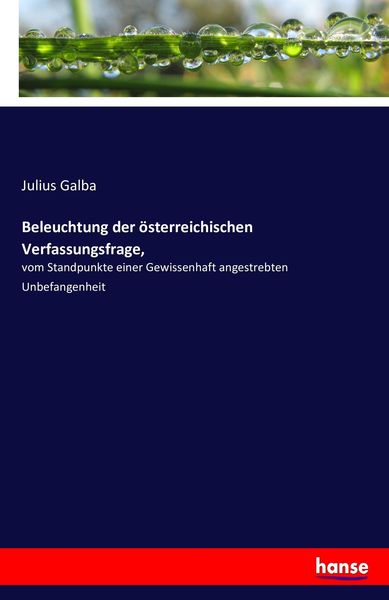 Produktbild: Beleuchtung der &ouml;sterreichischen Verfassungsfrage,