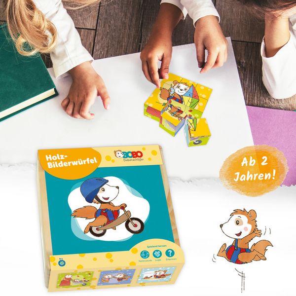 Produktbild: Tr&ouml;tsch Bobo Siebenschl&auml;fer Bilderw&uuml;rfel Puzzle