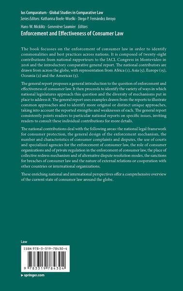 Produktbild: Enforcement and Effectiveness of Consumer Law