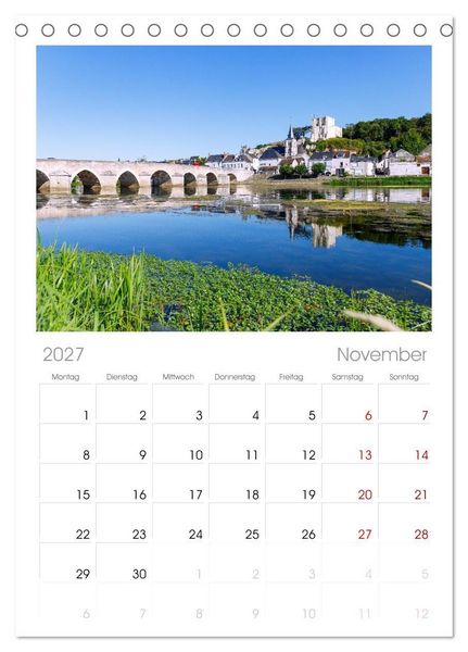 Produktbild: Tischplaner 2027 - Zauberhaftes Tal der Loire. Charmante St&auml;dte und pr&auml;chtige Schl&ouml;sser (A5 Tischkalender zum Aufstellen) CALVENDO