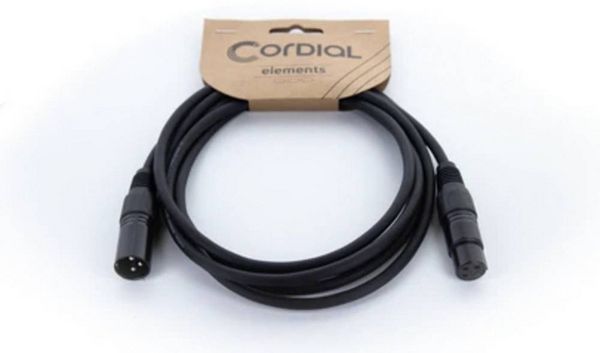 Produktbild: Cordial EM 10 FM XLR Verbindungskabel [1x XLR-Buchse 3 polig - 1x XLR-Stecker 3 polig] Schwarz